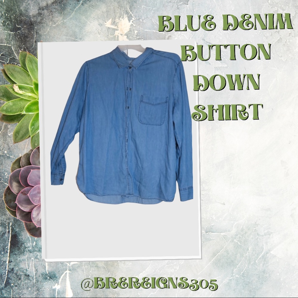 Blue Denim Button Down Shirt